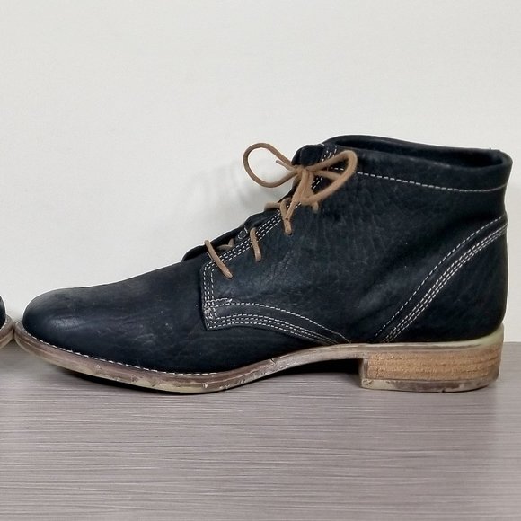 Josef Siebel Sienna Lace-up Booties, Black Leather, Womens Size 7.5 US / 38 - Picture 8 of 13